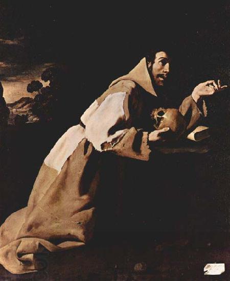 Francisco de Zurbaran St Francis in Meditation oil painting picture